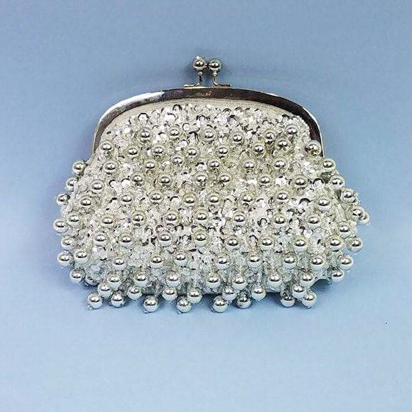 Charm's Handbags - Silver Beaded Purse